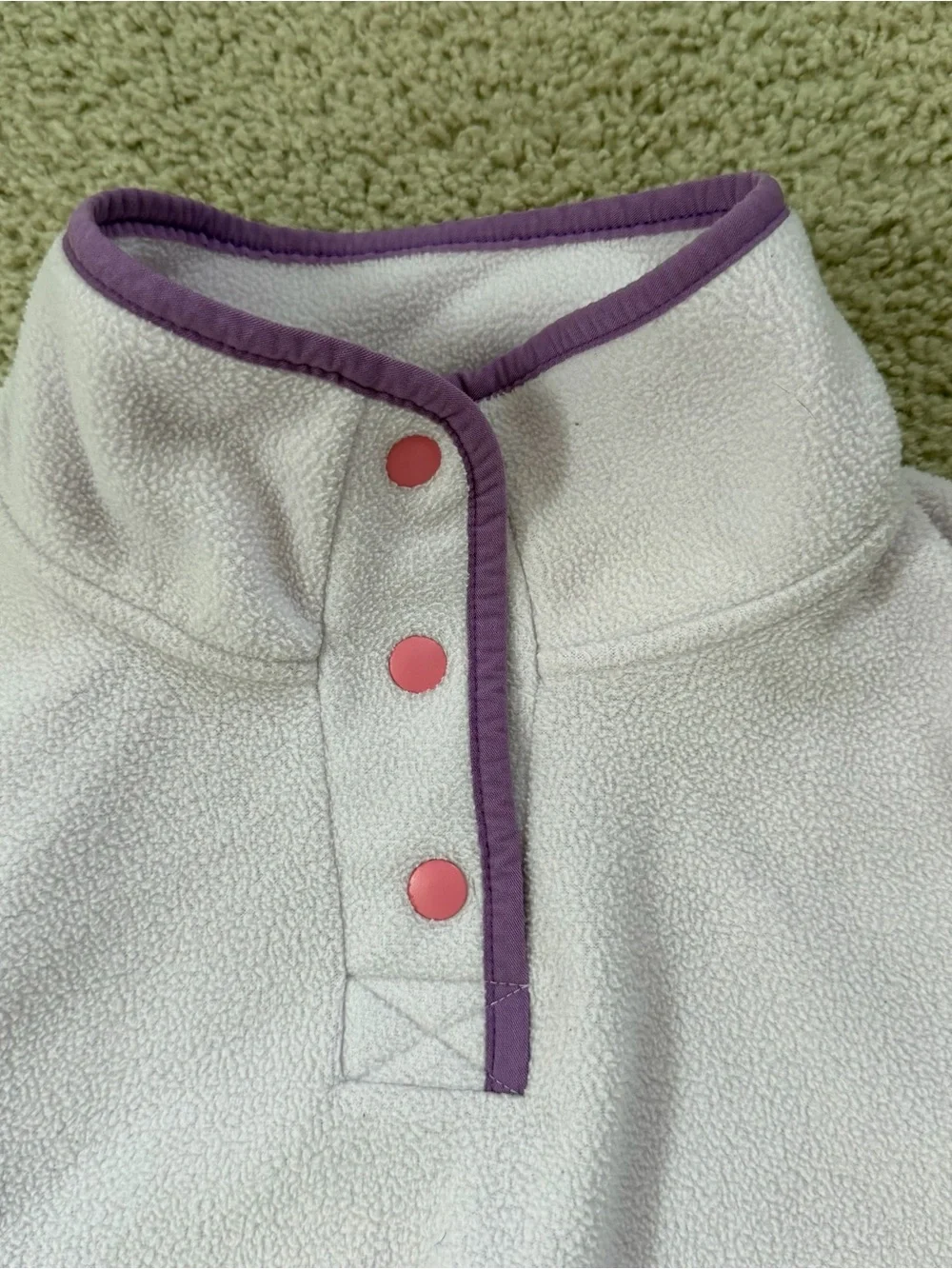 Old navy Girls' Lavender Fleece Pullover with Purple Trim size small